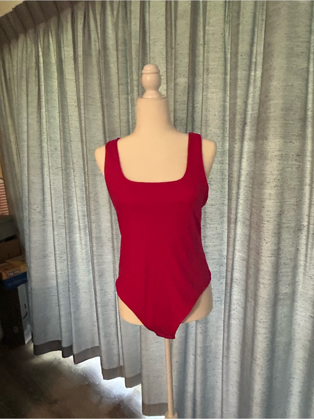 Hot Pink Square-Neck Women’s Tank Bodysuit